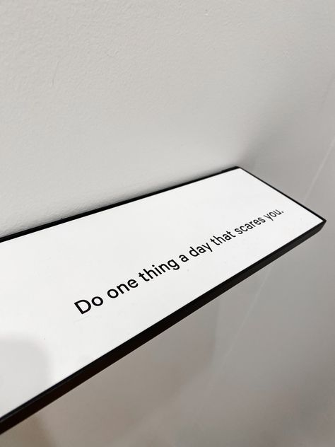 do one thing a day that scares you Do What Scares You Until It Doesn't, Do One Thing Everyday That Scares You, Im Scared, Self Motivation, Motivational Quote, Curly Hair, Best Quotes, Vision Board, Motivational Quotes