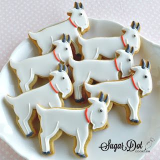 Sugar Dot Cookies: Goat Sugar Cookies Dot Cookies, Farm Cookies, Cookies Sugar, Baked Treats, Cookie Inspiration, Animal Cookies, Iced Cookies, Icing Cookies, Cookie Art