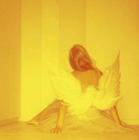 Grunge Art, Yellow Aesthetic, Angel, Yellow