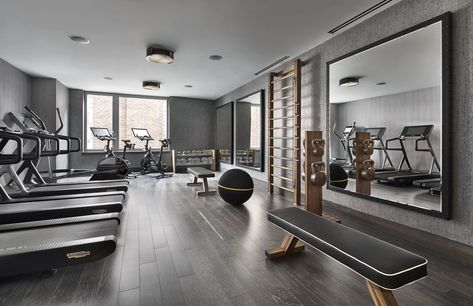 Luxury & bespoke Swedish wall bar for exercise in home and hotel gym — PENT.™ Home Gym Design Luxury, Modern Home Gym, Luxury Home Gym, Luxury Fitness, Dream Home Gym, Luxury Gym, Workout Room Home, Bedroom Inspirations Minimalist, Desain Pantry