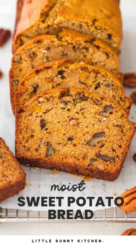 Sweet Potato Bread Recipe, Potato Bread Recipe, Sweet Potato Dessert, Best Sweet Potato, Recetas Salvadorenas, Little Sunny Kitchen, Easy Sweet Potato, Canning Sweet Potatoes, Sweet Potato Bread