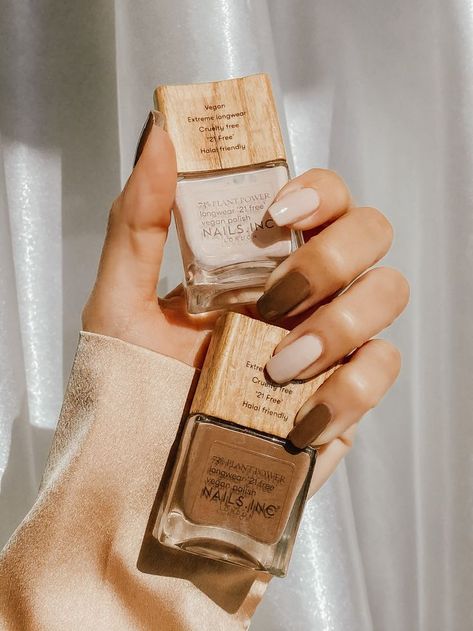 All-new Nails.INC Plant Power shades for Autumn 2021. 100% vegan and cruelty-free nude nail polishes with a 73% plant-based formula Nude Nail Polish, Nude Nail, Plant Powered, Nails Inc, Nail Polishes, Nude Nails, Cruelty Free, Plant Based, Shades