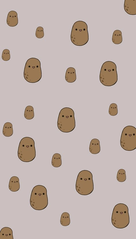 Potato 🥔 Potato Is Not Ok But Potato Will Smile Anyway, Potato Cute Wallpaper, Aesthetic Potato Wallpaper, Potato Matching Pfp, Potato Background Aesthetic, Cute Potato Icon, Potato Themed Party, Cute Potato Wallpaper, Potato Picture Cute