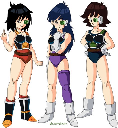 Saiya-jin Bar Girls by Glee-chan on DeviantArt Female Super Saiyan, Saiyan Female, Saiyan Armor, Female Goku, Dbz Characters, Female Dragon, Dragon Ball Super Art, Dragon Ball Super Goku, Dragon Ball Image