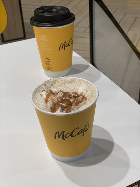 McDonald’s latte Coffee Mcdonalds, Cinnamon Cookies, Caramel Latte, Twitter Header, Toffee, Insta Story, Hot Drink, Caramel, Pinterest Likes