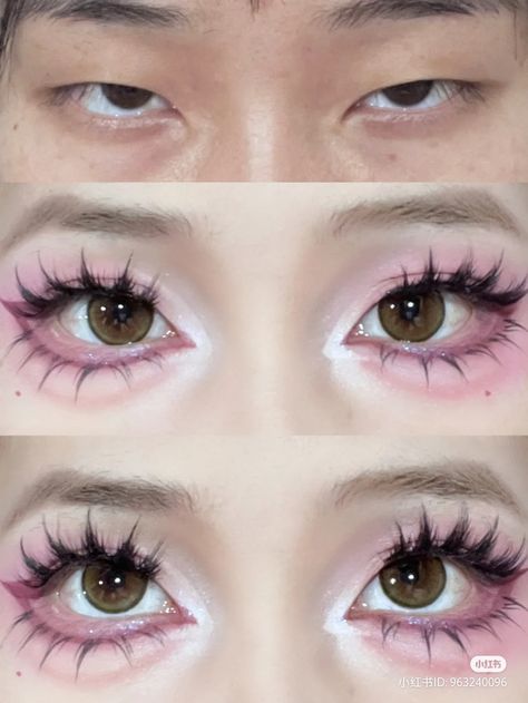 Madoka Cosplay Makeup, Madoka Makeup, Harajuku Makeup Kawaii, Wasian Makeup, Hime Gyaru Makeup, Dolly Eye Makeup, Dollcore Makeup, Barbara Cosplay, Draculaura Makeup