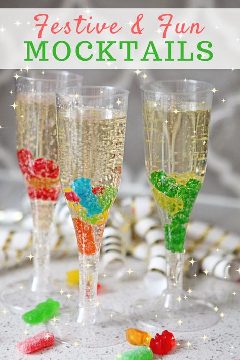 Kid Friendly Mocktails, New Years Eve Snacks, New Years With Kids, New Years Eve Drinks, New Year's Drinks, New Year's Eve Countdown, Kids New Years Eve, New Year's Eve Activities, New Years Eve Day