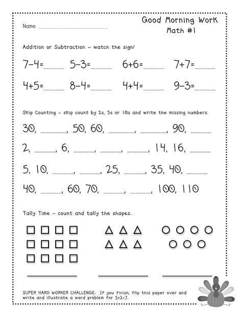 Math City, November Math, November Classroom, Math Morning Work, Start School, Math Madness, Math Number Sense, November 1st, School Worksheets