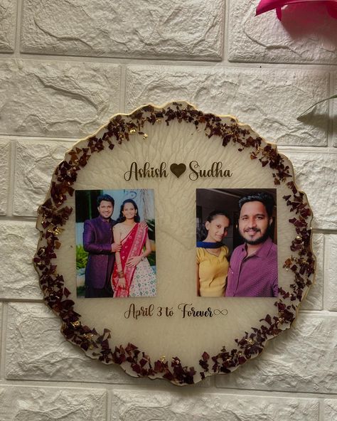 Turning moments into memories ! Special gift for your loves ones 💕 Creating Resin photo frames to hold their precious memories . Size: 10inches #InstaGood #PhotoOfTheDay #Love #Fashion #Beautiful #VarmalaPreservation #WeddingMemories #VarmalaKeepsake #PreserveTheMoment #WeddingTraditions #memoriesinresin Varmala Preservation, Memories Frame, Resin Photo, Memory Frame, Cute Couple Wallpaper, Precious Memories, Couple Wallpaper, Love Fashion, Resin Crafts