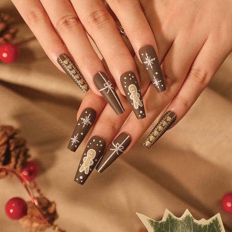 Nail Art Paillette, Acrylic Tips, Nail Art Glitter, Manicure Diy, Nails Set, Fake Nails With Glue, Christmas Nails Acrylic, Stick On Nails, White Snowflake