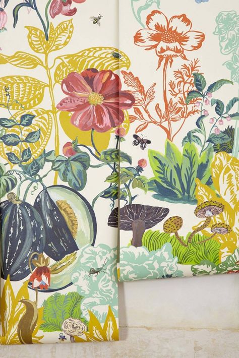 Meadow Mural, Floral Murals, Botanical Bedroom, Bedroom Mural, Mural Paintings, Nathalie Lete, Cardboard Painting, Mural Ideas, Bold And The Beautiful