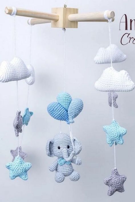 20 Best Amigurumi Baby Mobile And 1 Free Pattern 10 Crochet Nursery Mobile Free Pattern, Amigurumi Mobile Free Pattern, Crochet Crib Mobile Free Pattern, Crochet Elephant Mobile, Crochet Baby Mobile Pattern, Crochet Crib Mobile, Baby Amigurumi Free Pattern, Crochet Mobile Free Pattern, Crochet Baby Mobile Free Pattern