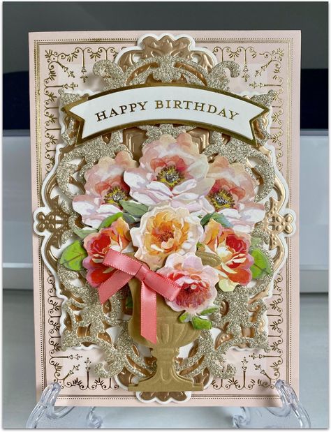 Easy Birthday Cards Diy, Anna Griffin Inc, Anna Griffin Cards, Birthday Wishes Cards, Card Making Kits, 3d Stickers, Wedding Scrapbook, Wedding Anniversary Cards, Anna Griffin