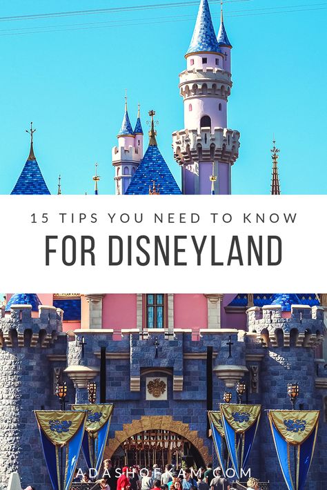 15 tips for your next Disneyland trip! These tips help you to navigate the park and make the most of your time there! It's always a fun time at the "Happiest Place on Earth!" Disneyland tips for adults. Disneyland tips for saving money. Disneyland tips first time. Disneyland tips with kids. Disneyland tips and secrets. Disneyland food tips. Disneyland tips what to bring. Disneyland tips California. Disneyland tips hacks. Disneyland Tips And Tricks, California Disneyland, Disneyland Trip Planning, Disneyland Vacation Planning, Disneyland Ca, Disneyland Secrets, Disneyland Anaheim, Disneyland Planning, Tips For Saving Money