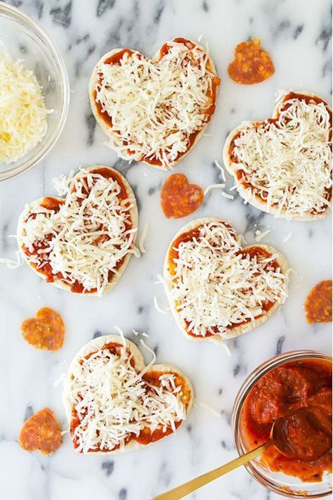 Heart Pizzas, Heart Shaped Pizza, Galentines Party, Jillian Harris, Valentine Desserts, Valentines Day Food, Valentine's Day Recipes, Valentines Day Treats, Valentines Food