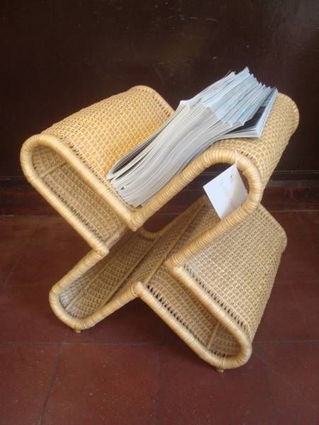 Hand Woven Artisan Wicker Magazine Holder By Made In Mimbre Photo Magazine Holder, Magazine Holders, Tree Hugger, Green Design, Sustainable Design, Floor Chair, Industrial Design, Product Design, Hand Woven