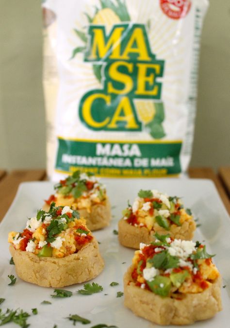 @Paula Bendfeldt-Diaz  another winner!!  breakfast sopes with @Mi Maseca USA Maseca Recipes, Mexican Sopes, Chorizo And Eggs, Recipes Authentic, Easy Apps, Party Appetizers Easy, Nutritious Breakfast, Egg Breakfast, Mexican Food Recipes Authentic