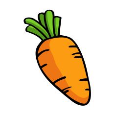 carrot cartoon vector art illustration Carrot Pictures Cartoon, Cute Carrot Drawing, Carrot Picture, Carrot Cartoon, Carrot Drawing, Carrot Art, Teacher Images, Vegetable Drawing, Sunset Canvas Painting