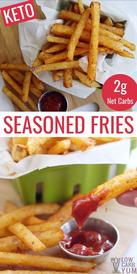 Keto Fries, Seasoned Fries, Keto Sides, Keto Side, Low Carb Snack, Best Low Carb Recipes, Low Carb Low Sugar, Keto Side Dishes, Recetas Keto