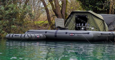 Wish you could fish 24/7? This boat doubles as a floating home Fishing Platform, Raft Boat, Floating Raft, Best Tents For Camping, Fishing Kayak, Best Camping Gear, Jon Boat, Whitewater Kayaking, Inflatable Boat