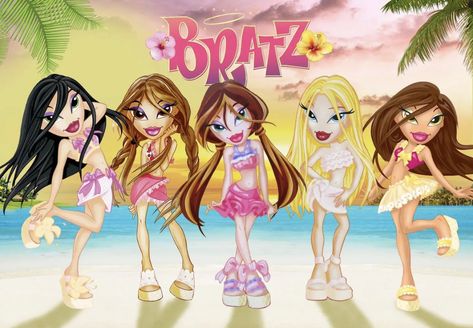 Bratz Poster, Hawaii Hello Kitty, Bratz Art, Coconut Dream, Tropical Girl, Barbie Summer, Childhood Memories 2000, Beach Hawaii, Malibu Barbie