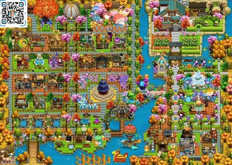 Harvest Town, Terraria House Design, Stardew Farms, Town Games, Farm Layout, Minecraft Projects, Stardew Valley, Aesthetic Pictures, Geek Stuff