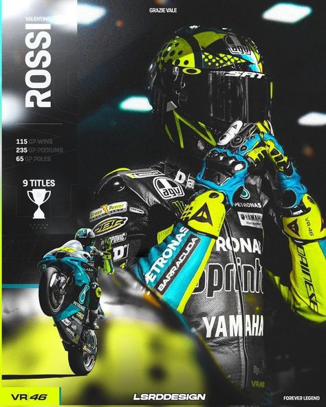 Valentino Rossi Poster, Sport Billboard, Bike Race Poster, Valentino Rossi Logo, Vr46 Valentino Rossi, Bike Magazine, Bmw Art, Bike Aesthetic, Bike Poster