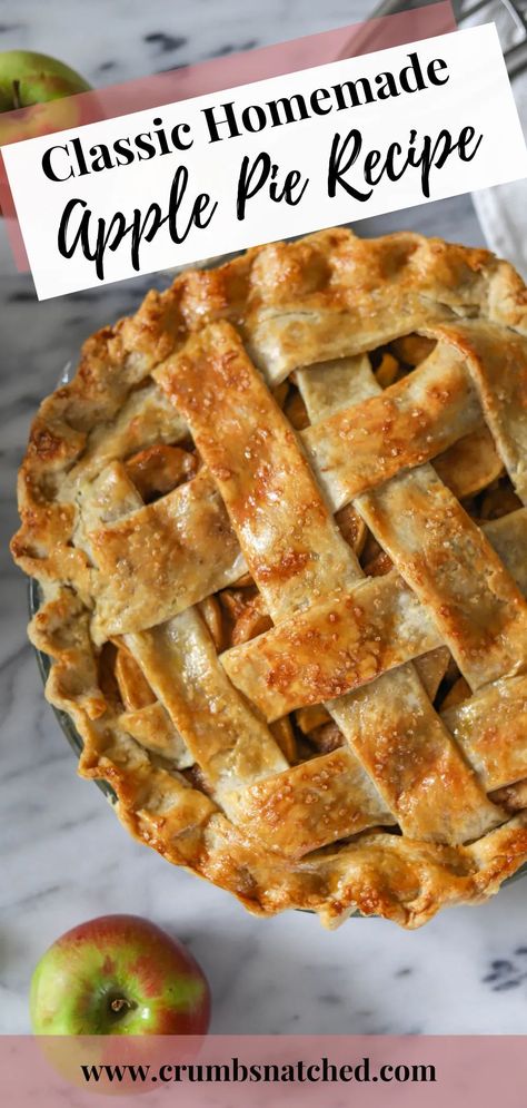 Homemade Apple Pie Recipe, Apple Pie Lattice, Classic Apple Pie Recipe, Apple Pie From Scratch, Lattice Pie, Apple Pie Recipe Homemade, Apple Pie Recipe Easy, Homemade Apple Pie, Best Apple Pie