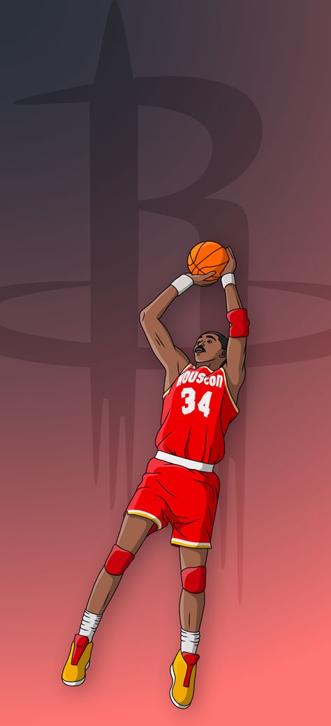 Hakeem Olajuwon Wallpaper, Houston Rockets Wallpapers, Rockets Basketball, Nba History, Hakeem Olajuwon, Basketball Wallpaper, Basketball Art, National Basketball Association, Nba Teams