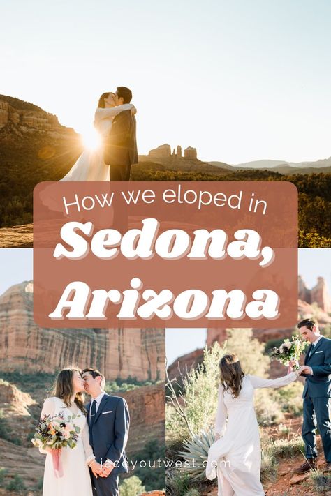 Sedona Elopement Ideas, Elopement Ideas Arizona, Elope In Sedona, Arizona Elopement Destinations, Sedona Wedding Ceremony, Arizona Wedding Ideas, Sedona Arizona Wedding Venues, Small Intimate Wedding Sedona, Sedona Wedding Photos