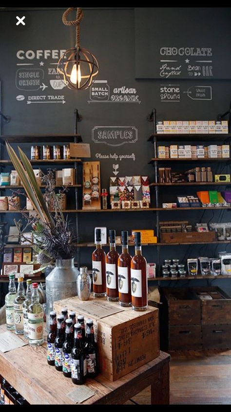 Rustic Coffee Shop, Shop Shelving, Café Design, Grocery Store Design, Coffee Shops Interior, Coffee Store, Bakery Design, Coffee Shop Design, Wine Store