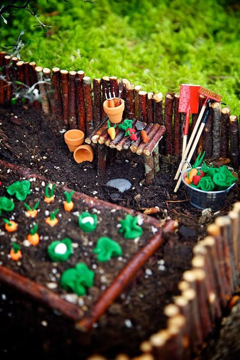 Fairy Garden Contest 2014 Winner on The Magic Onions : www.theMagicOnions.com Miniature Fairy Garden Diy, Miniature Garden Design, Diy Miniature Garden, Miniature Garden Decor, Plants And Gardening, Tiny Animals, Fairy Garden Furniture, Gardens Ideas, Fairy Garden Designs