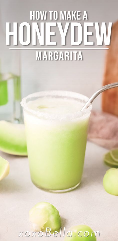 Are you looking for a brand-new margarita flavour? I love this honeydew melon margarita recipe. It’s fresh and sweet and TOTALLY DELICIOUS! I’ve always counted margaritas among my favourite drinks. This margarita with melon is an easy tequila cocktail that is great for summer, so if you are looking for a summer cocktail recipe with tequila, this is for you! If you want to know how to make this amazing honeydew cocktail, read on! #margarita #honeydew #cocktail #tequila #summerdrink #melon Honeydew Drink, Melon Margarita Recipe, Melon Ball Drink, Margarita Recipe On The Rocks, Honeydew Cocktail, Honeydew Melon Recipes, Melon Margarita, Spicy Watermelon Margarita, Honeydew Sorbet