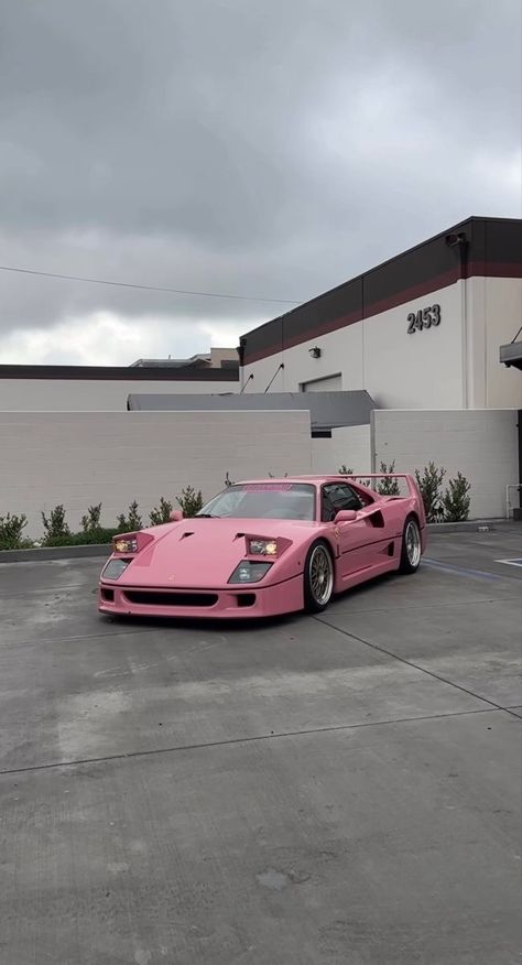 Pink Ferrari F40 Wallpaper, Pink Ferrari F40, Ferrari F40 Wallpapers, Ferrari F 40, Pink Ferrari, Pimped Out Cars, Nissan 240sx, Ferrari F40, Street Racing Cars