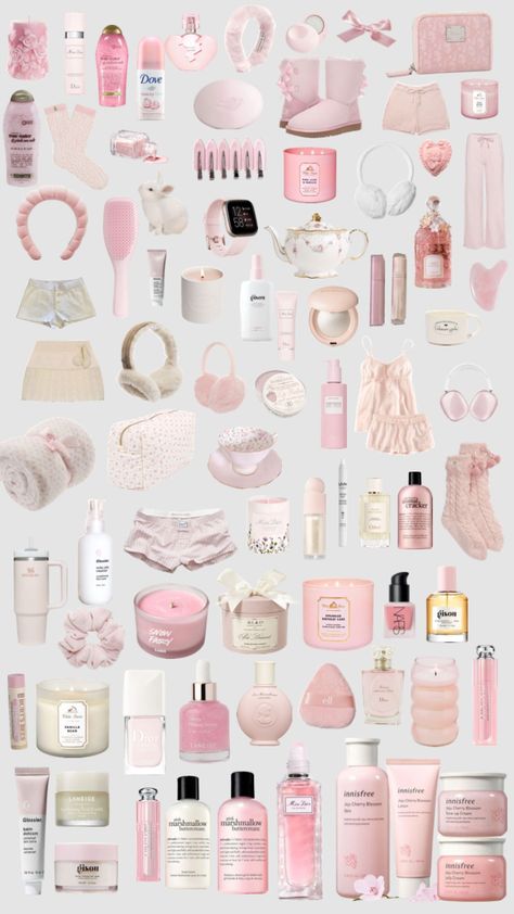 Xmas List Ideas, Pink Princess Aesthetic, Girl Gift Ideas, Girly Christmas Gifts, Sephora Skin Care, Pretty Pink Princess, Pink Lifestyle, Pretty Skin Care, Skin Care Items