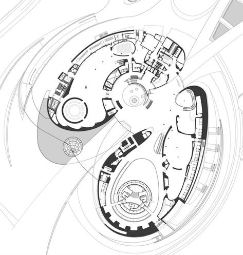 Astronomy Museum, Bodies In Motion, Museum Plan, Architecture Design Sketch, Architectural Floor Plans, Showroom Interior Design, Architecture Design Drawing, New York Studio, Architecture Building Design