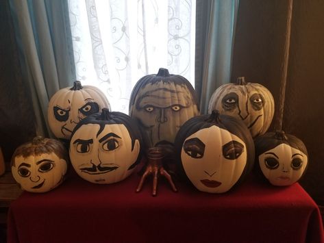 My Addams Family Pumpkin Set Pumpkin Carving Addams Family, Adams Family Pumpkin Painting, Adams Family Pumpkin Decorating, Wednesday Adams Pumpkin, Adams Family Pumpkin Carving, Addams Family Pumpkin Painting, Wednesday Addams Pumpkin Painting, Adams Family Pumpkin, Adams Family Decorations