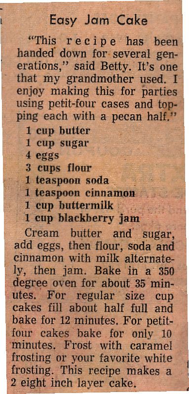 Cake - Easy Jam Cake | Eudaemonius | Flickr Old Fashion Jam Cake Recipe, Easy Jam Cake Recipe, Jam Cake Recipe Easy, Kentucky Jam Cake, Old Fashioned Jelly Cake Recipes, Kentucky Jam Cake Recipe, Southern Jam Cake Recipe, Appalachia Recipes, Old Fashioned Jam Cake Recipe