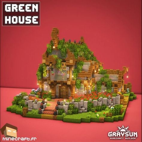 Graysun on Instagram: "Minecraft - Green House design 🪴 This post is sponsered by @minecraftpointfr Comment your toughts below 💬 _________________________________________ 👥️️ - Follow me @graysun.builds ❤️ - Like to support 💬 - Comment your toughts 📩 - Save for later 🗣 - Tag someone you would build this with _________________________________________ 🌐 - Built on: The Bakery 🎮 - Platform: Java 🌄 - Shaders: Complementary _________________________________________ 🚨You may repost with CRE Minecraft Building Greenhouse, Better Minecraft Mod House, Overgrown Wooden House Minecraft, Minecraft Stonecutter House, Minecraft Botania Mod, Minecraft Pond House, Moss Builds Minecraft, Minecraft Fantasy Greenhouse, Minecraft Platform Design