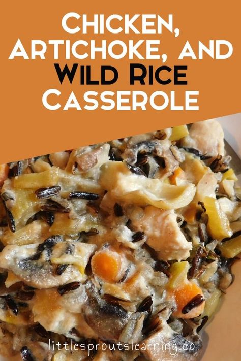 Wild rice is so different and interesting. I wanted to create a new kind of meal with it, so I came up with this creamy chicken, artichoke, and wild rice casserole and it is amazing! #chickenandwildrice Chicken And Wild Rice Salad, Chicken Wild Rice Casserole, Pasta Casseroles, Chicken Artichoke, Wild Rice Recipes, Wild Rice Casserole, Chicken Casseroles, Dinner Leftovers, Rice Side