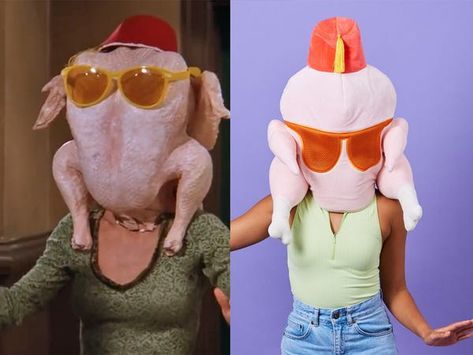 K Costume Ideas, Armadillo Costume, Monica Turkey Head, Best Friends Halloween Costumes, Friends Halloween Costumes, Best Friends Halloween, Tv Show Halloween Costumes, Turkey Head, Holiday Armadillo