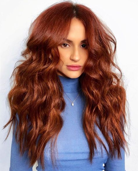 50 New Red Hair Ideas & Red Color Trends for 2020 - Hair Adviser Copper Red Hair Dye, Pinkish Brown Hair, Red Hair Dye, Copper Hair Dark, Light Red Hair, Light Auburn Hair, Red Copper Hair Color, Red Hair Looks, Copper Red Hair