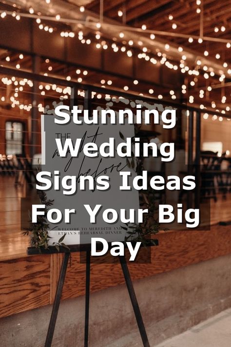 Looking for inspiration for your big day? Check out these stunning wedding signs ideas to add a touch of elegance and charm to your special day. From rustic wooden signs to elegant calligraphy, find the perfect wedding signs to complement your theme. Make your wedding day unforgettable with these beautiful wedding sign ideas. Entry Signs, Wedding Signs Diy, Rustic Wooden Sign, Elegant Calligraphy, Reception Signs, Sign Ideas, Wedding Sign, Sign Quotes, Pharmacy Gifts