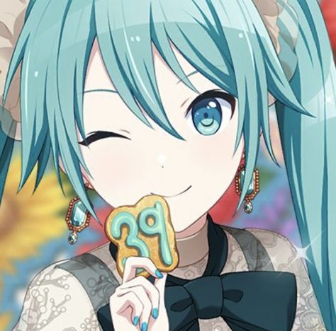 ྀ༅꙳ anniversary leak ೄ || #pjsk #prosekai #colourfulstage #hatsunemiku #icon #mikubirthday #39 Miku Anniversary, Hatsune Miku Project Sekai, Miku Pjsk, Miku Project Sekai, Hatsune Miku Birthday, Pjsekai Icons, Pjsk Icons, Non-binary Flag, Miku Hatsune Chibi