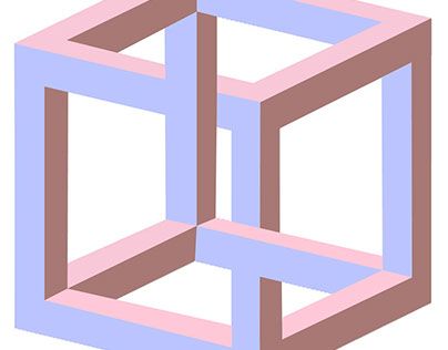 Necker Cube, Amazing Optical Illusions, Impossible Shapes, Penrose Triangle, Cool Optical Illusions, Visual Illusion, Art Optical, Mc Escher, Optical Illusion