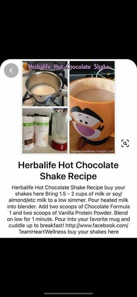 Herbalife Hot Chocolate Recipe, Chocolate Shake Recipe, Herbalife Shakes, Herbalife Shake Recipes, Churros Recipe, Iced Coffee Drinks, Herbalife Shake, Herbalife Recipes, Chocolate Shake