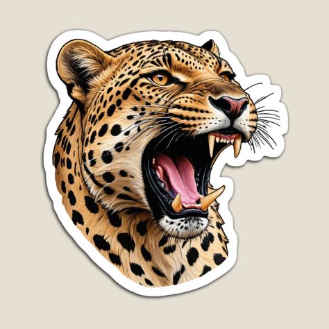 Get my art printed on awesome products. Support me at Redbubble #RBandME: https://www.redbubble.com/i/magnet/The-roaring-leopard-head-by-OlvadDesigns/163400370.TBCTK?asc=u Leopard Head, Living Things, Preschool Activities, Tigers, Colorful Prints, My Art, Awesome Products, Preschool, Magnets