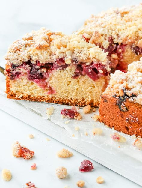 Marisa's Italian Kitchen | The Secret Ingredient Is Always Love Cherry Lemon Cake, Fruit Crumble Cake, Cherry Baked Goods, Cherry Crumb Cake Recipe, Cherry Crumb Cake, Crostata Recipe, Almond Coffee Cake, Streusel Cake, Crumb Cake Recipe