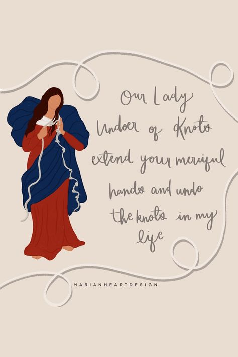 Mama Mary Quotes, Mary Undoer Of Knots, Our Lady Undoer Of Knots, Acuarela Ideas, Catholic Prayers Daily, Y Craft, Holy Girl, Holy Art, Christian Backgrounds