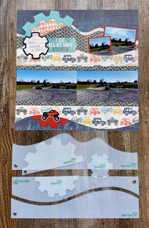 Kiwi Lane, Kiwi Lane Layouts, Zipline Scrapbook Layout, Lake Life Scrapbook Layouts, Skydiving Scrapbook Layout, Kiwi Lane Scrapbook Layouts, Scrapbook Hawaii Photo Layouts, Kiwi Lane Designs, Beach Scrapbook Layouts